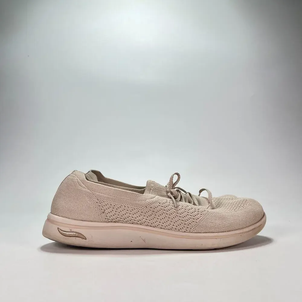 Skechers Arch Fit Olivia Taupe Lightweight Lifestyle Shoes 136632 Women's Sz 8.5
